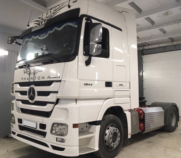 Установка ГБО на Mercedes-Benz Actros 1844LS 2018г., Газодизель, метан ALEX Diesel (Польша), двигатель 12.0л. 6 цилиндров (Дизель)